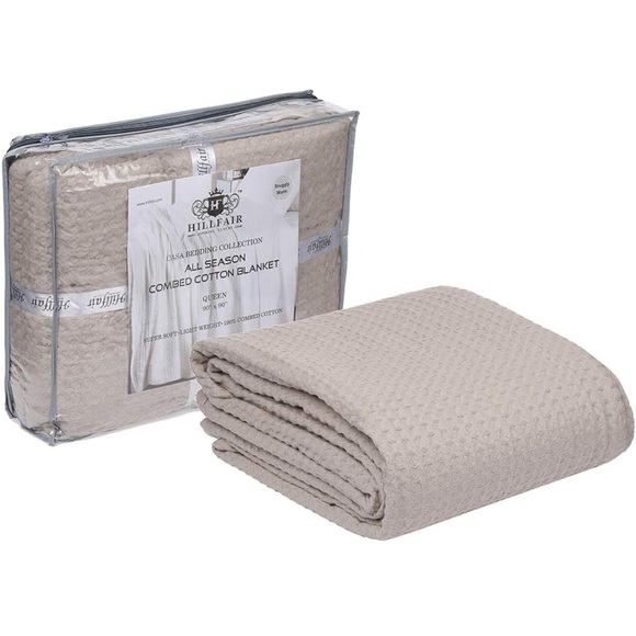 Hillfair Bedding Hillfair 0 Combed Cotton Blanket King Size Bed